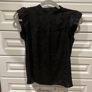 LOFT Floral Design Textured Blouse